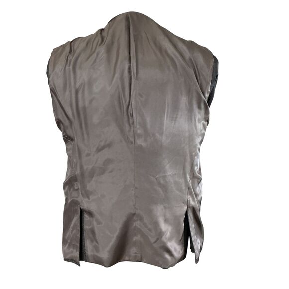 Calvin Klein Jacket Sport Coat 46R Speckled Brown Slim Fit Wool Silk Elbow Patch - Picture 12 of 16